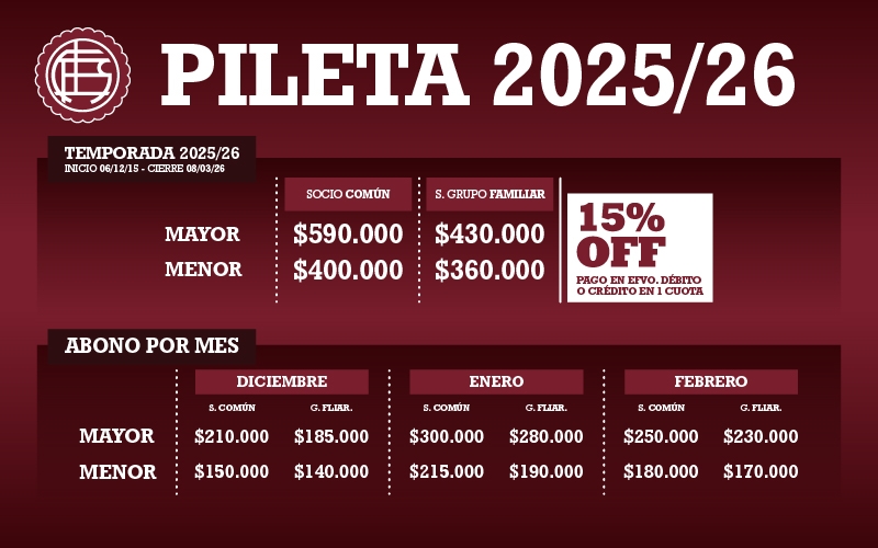 Temporada PILETA 25/26